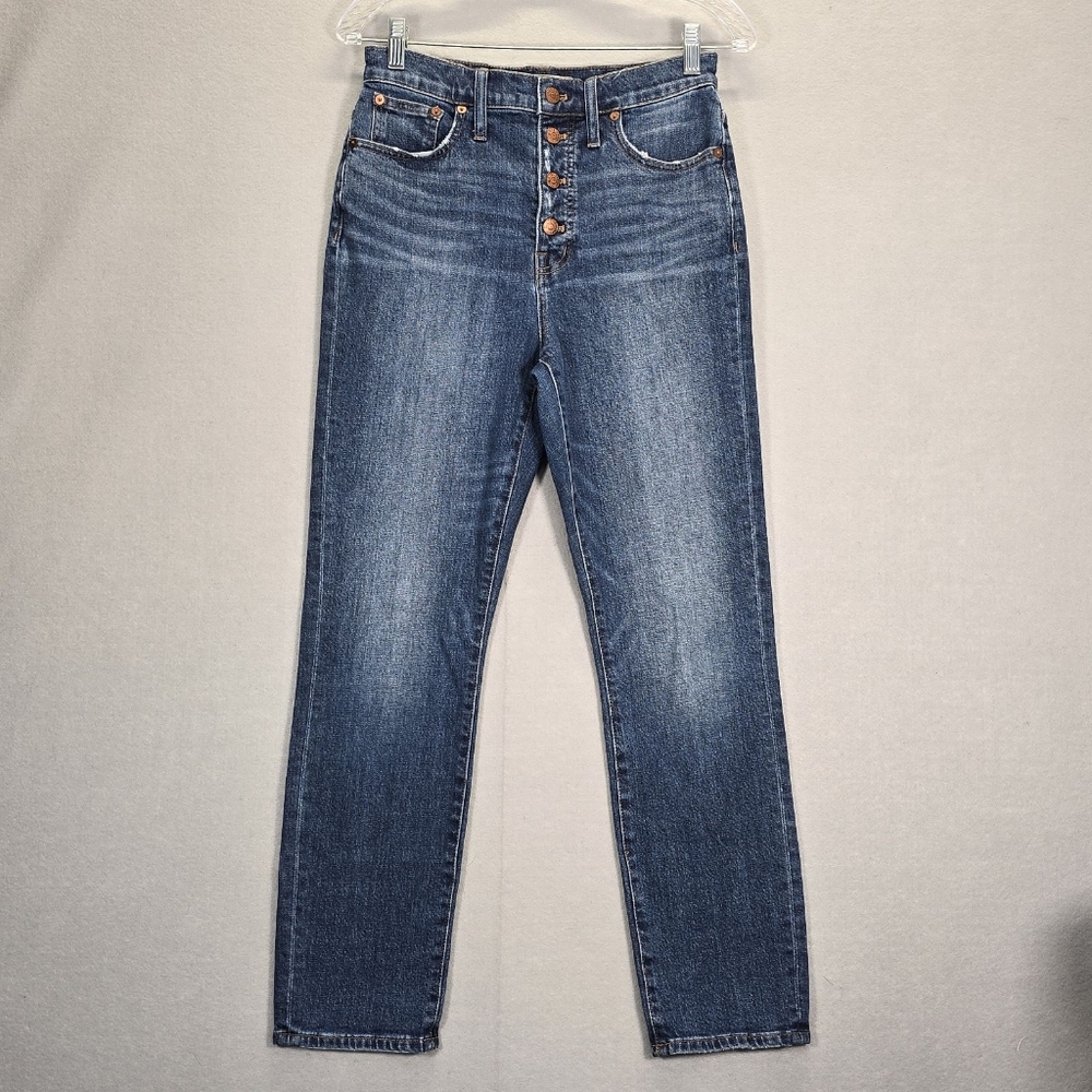 Madewell The Perfect Vintage Jean Womens Size 27 Straight Leg Button Fly
